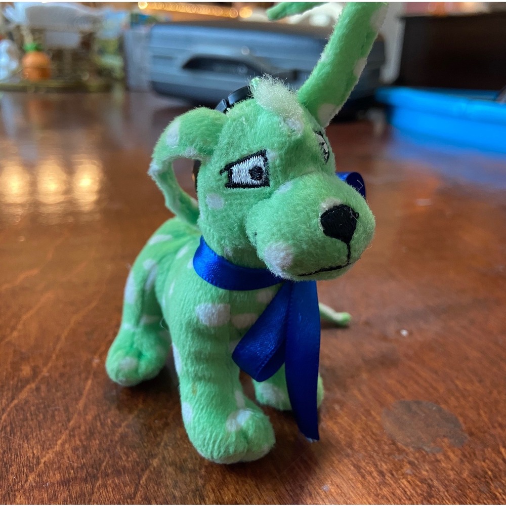 Neopets Petpet gelert Clip Plush Toy Green Speckled McDonald's 2004 slorg